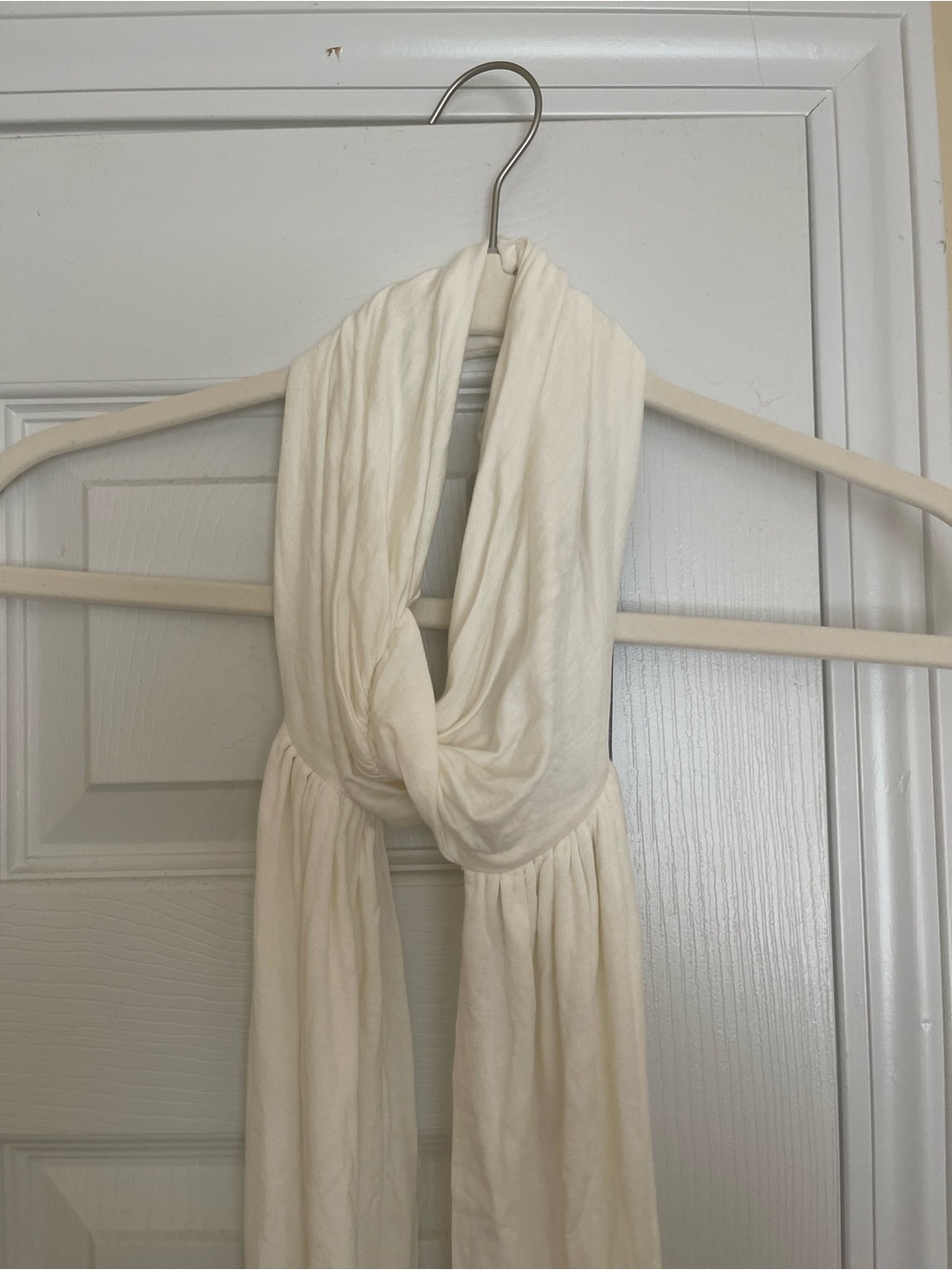ARE YOU AM I Ivory Twist wrap top
